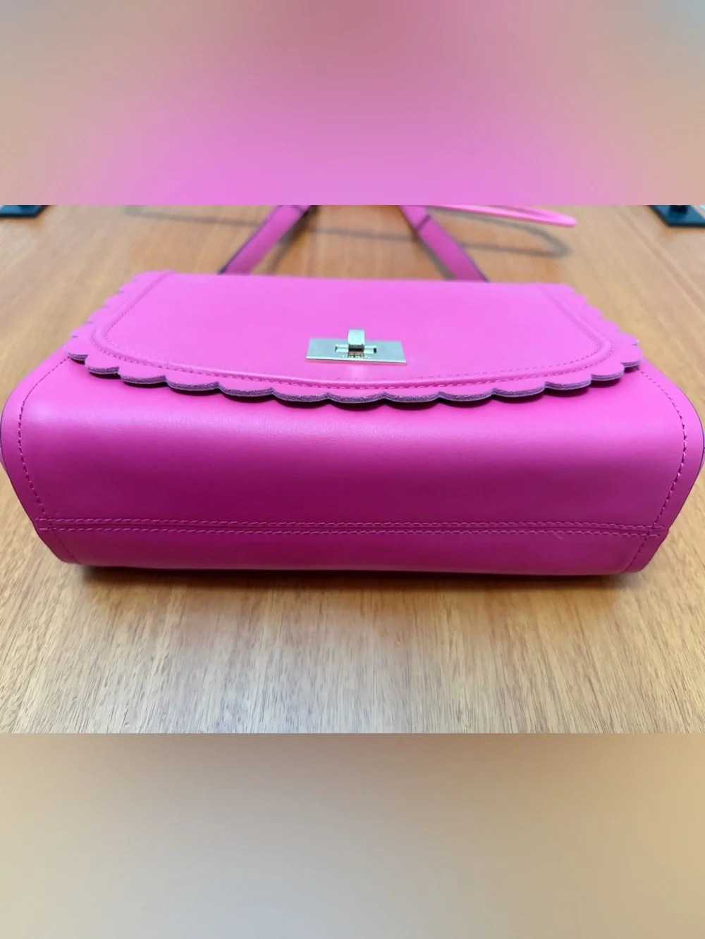 Kate Spade ♠️ Scalloped Maple Court Jazmin Crossbody in hot pink